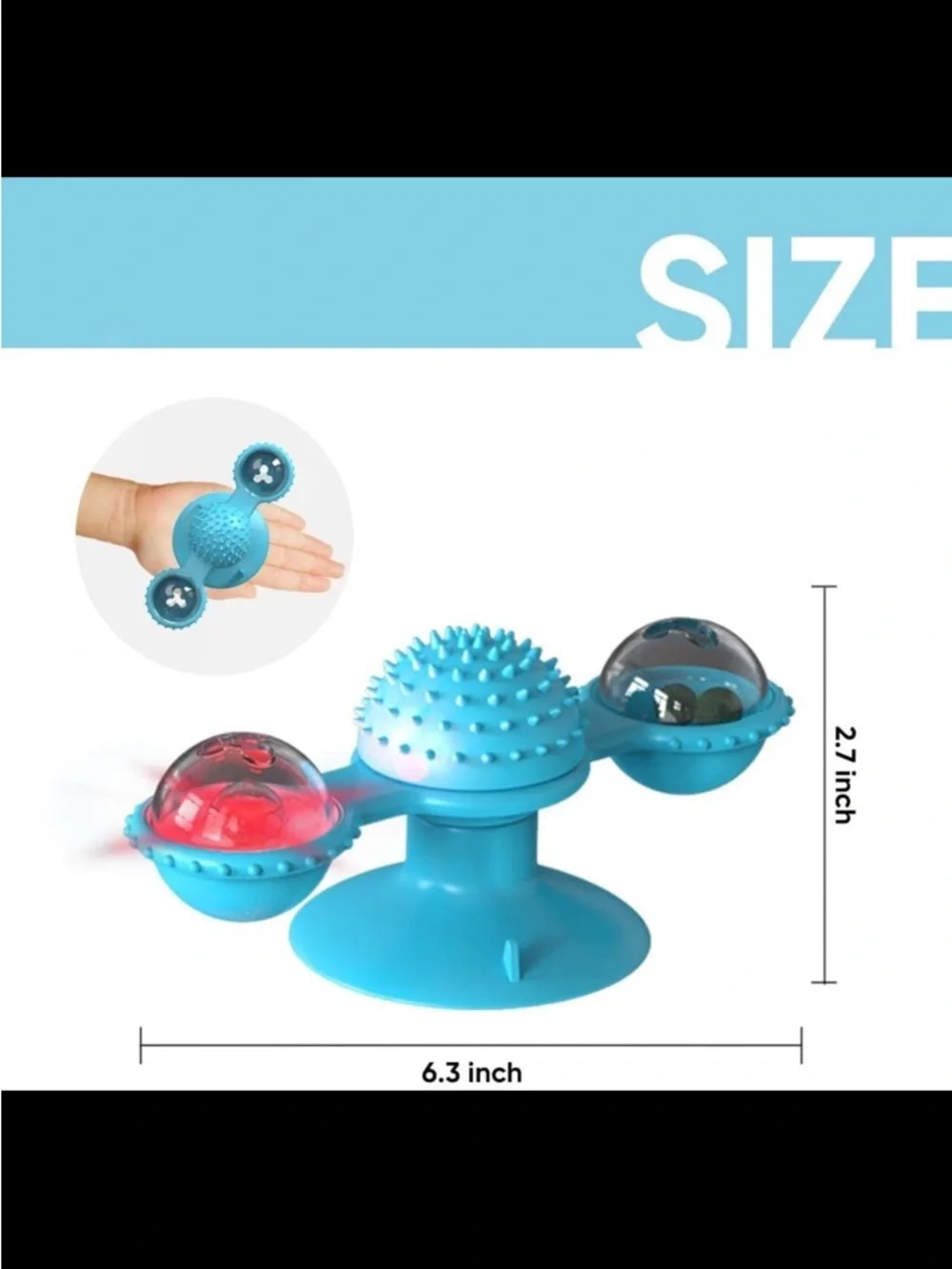 Teal Cat Interactive Suction Toy